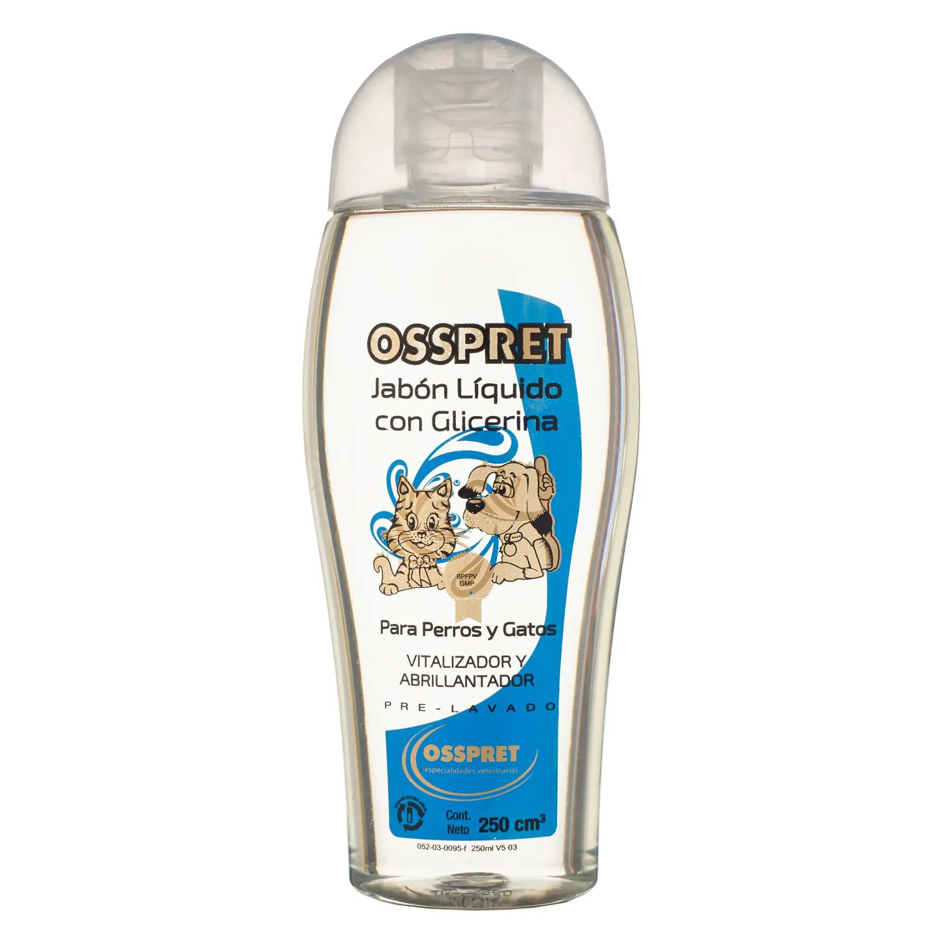 [OSS-CJLG-250] Champú Jabón líquido con Glicerina Perros y Gatos