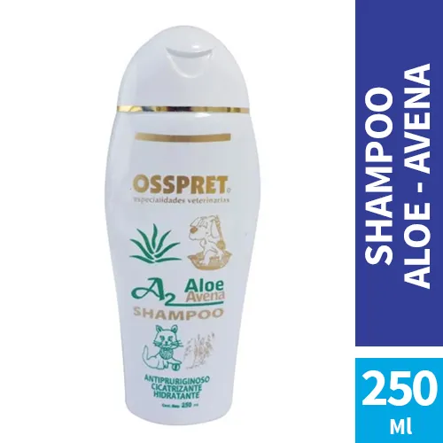 [OSS-CAV-250] Champú con Aloe Vera (Antipruriginoso, Cicatrizante, Hidratante Perros y Gatos
